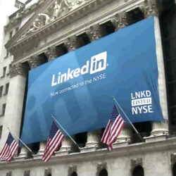 LinkedIn poster of trading launch for 'LNKD stock' on the New York Stock Exchange