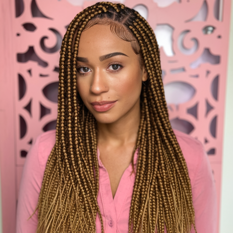 medium knotless braids