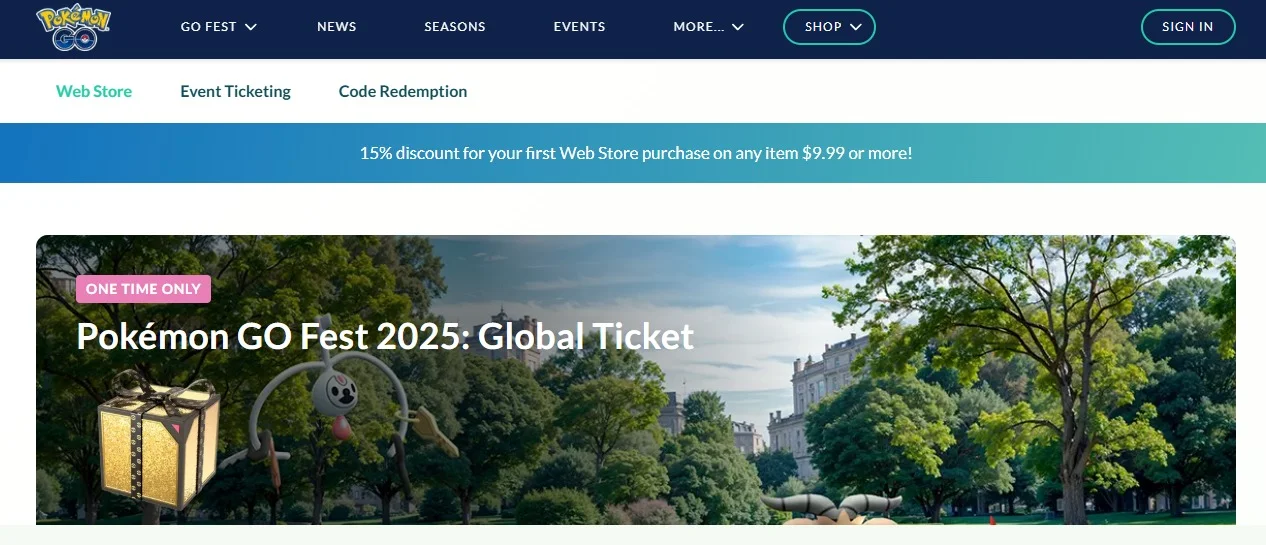 Niantic Web Store Interface