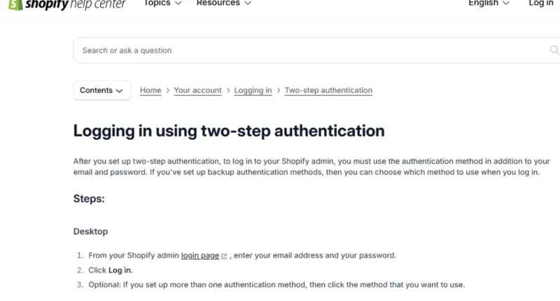 Shopify Authenticator App