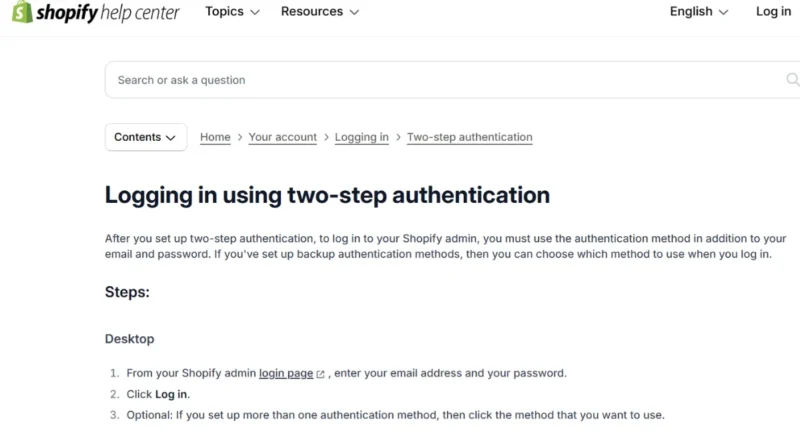 Shopify Authenticator App