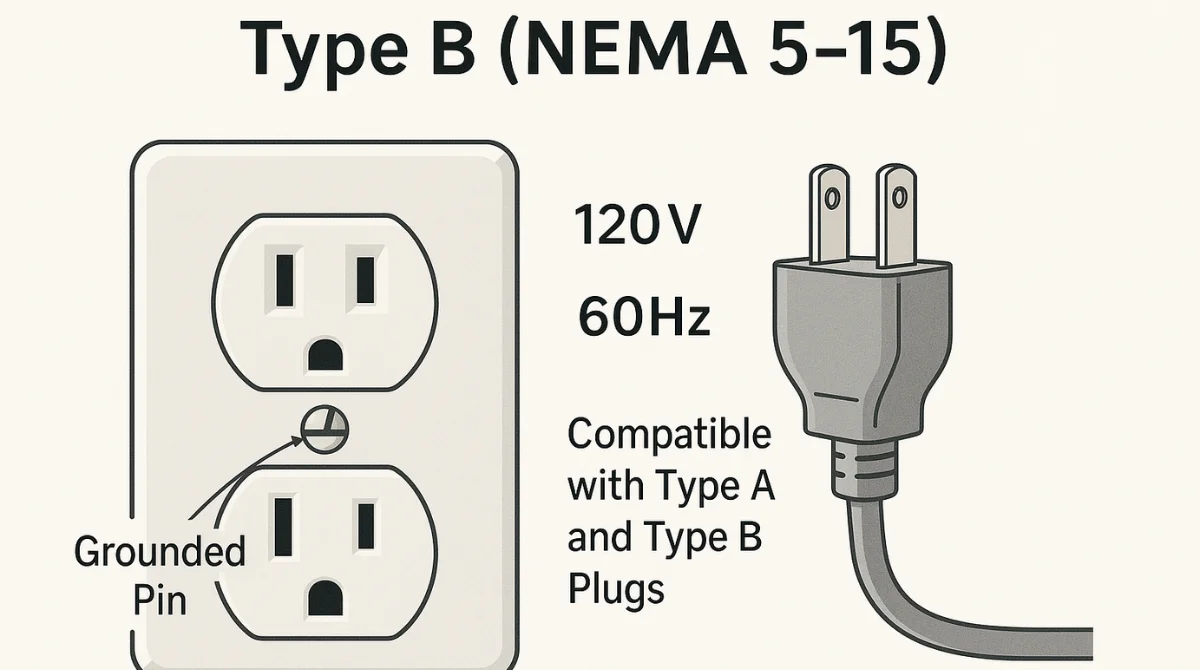 Type B (NEMA 5-15)