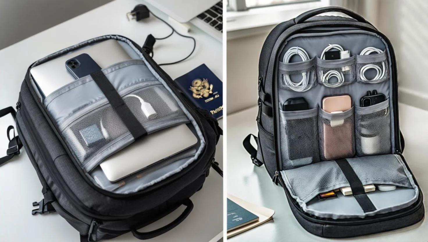 Image of storing electronics in a bag.