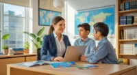 Professional education consultant advising a student about career choices