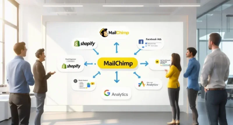 Image of Mailchimp.com with different applications