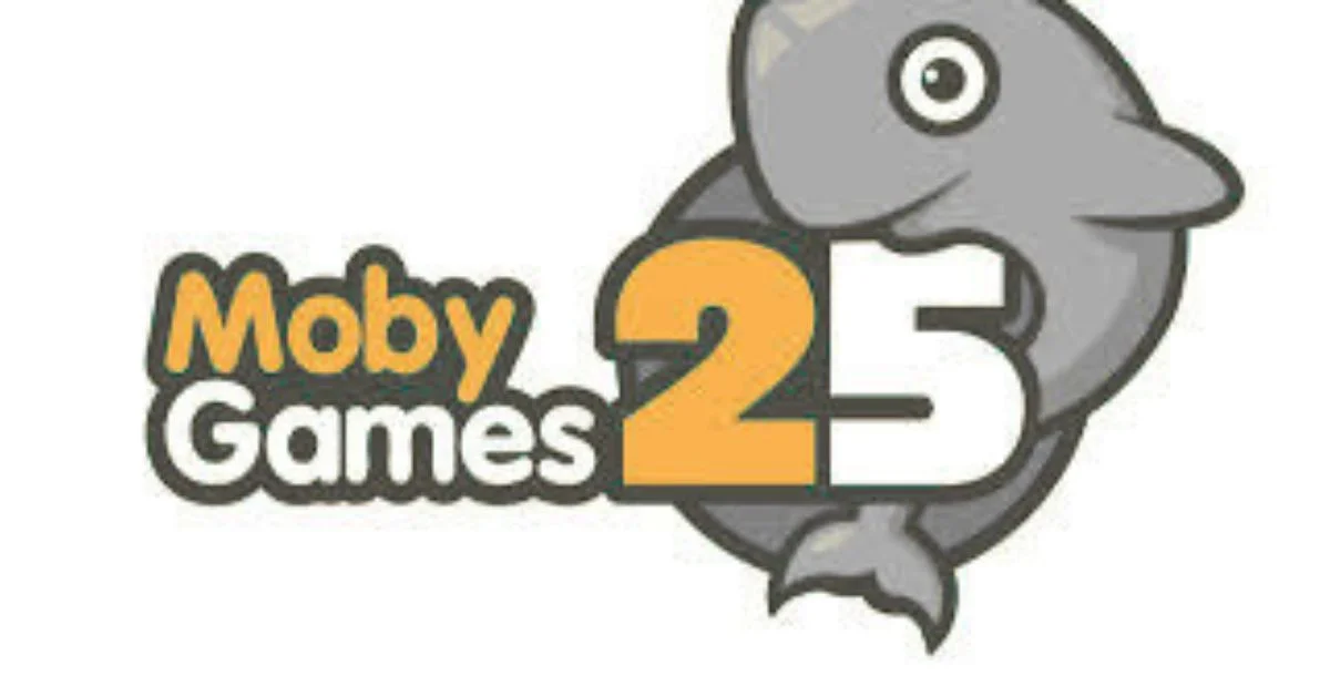 MobyGames 25th anniversary logo with a cartoon fish.