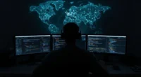 Person exploring hidden websites and secret online tools using alternative search engines.