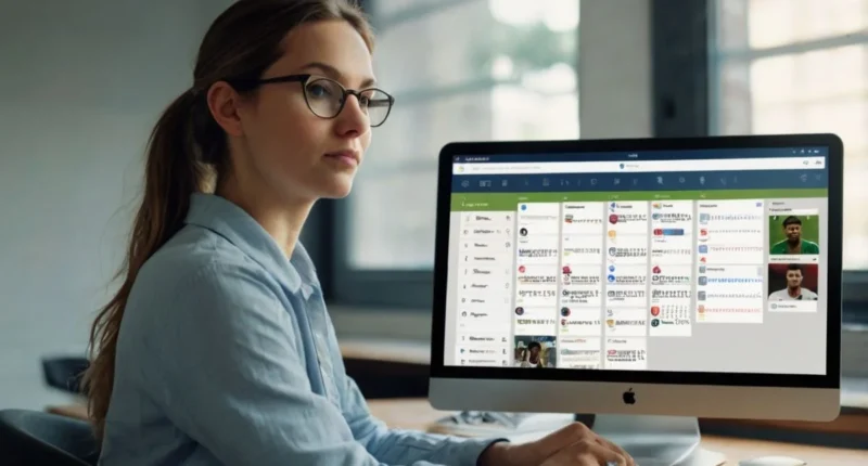 Illustration of a user logging into the Demosphere platform on a laptop