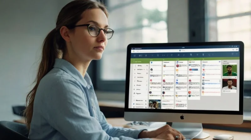 Illustration of a user logging into the Demosphere platform on a laptop