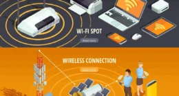 local wireless network connection and signals with equipments.