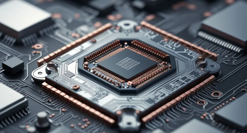 illustration showing how microscopic chips function, with examples of their applications in technology, medicine, and future innovations across industries.