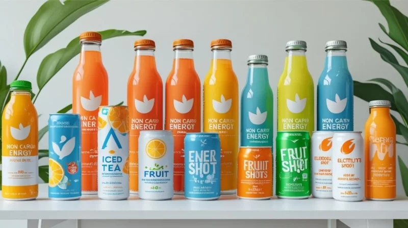 all non carbonated energy drinks bottles