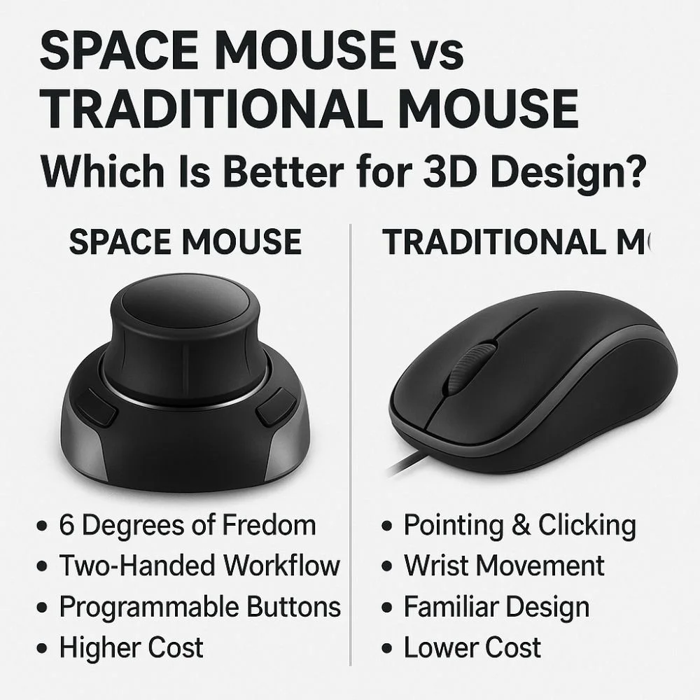 spacemouse vs. traditional mouse