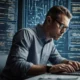Illustration of a developer facing database errors with DDL commands like DROP and ALTER, showing common SQL mistakes and warnings on screen."