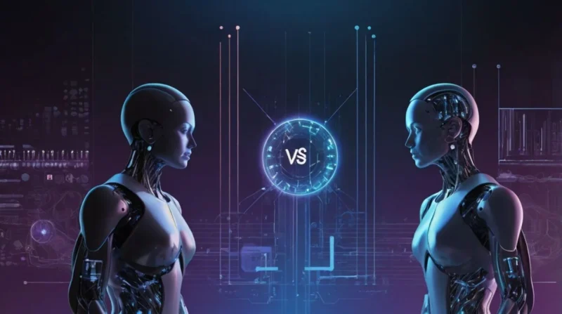Visual comparison of Gemini and GPT o3 showing AI capabilities in text, code, and multimodal tasks