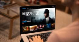 Internet Archive Movies banner in laptop