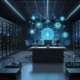 Illustration of a secured Client Access Server connected to devices with encryption, firewalls, and multi-factor authentication icons in a modern data center.