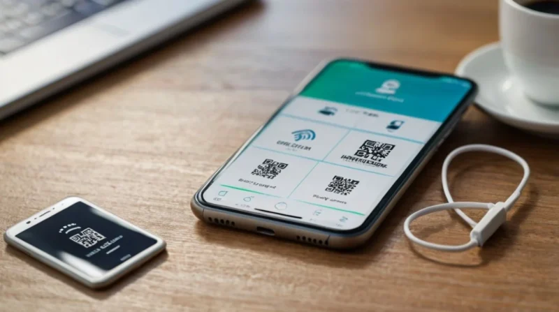 Smartphone showing eSIM activation with QR code and porting checklist for switching to Infimobile in 15 minutes”