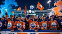 crowd of Edmonton fansfirst Oilers fans