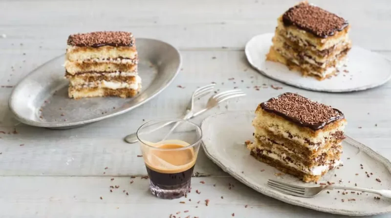 coffee and cake in plates