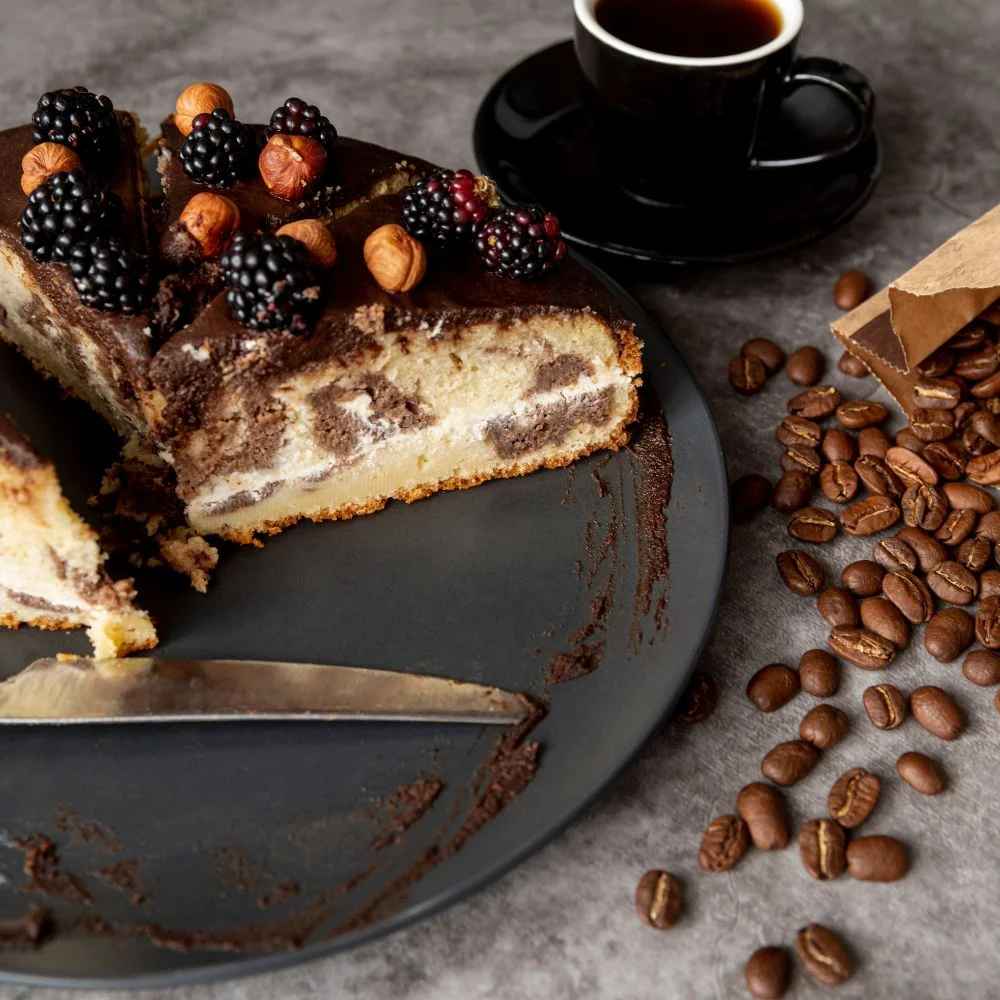 Coffee and Hazelnut Praline Cake
