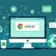 "Illustration of a computer screen displaying the Archive.ph Chrome Extension logo, surrounded by icons and graphics representing digital marketing and global connectivity, with a green and teal technology-themed background.