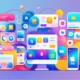 User comparing website and mobile app interfaces on laptop and smartphone