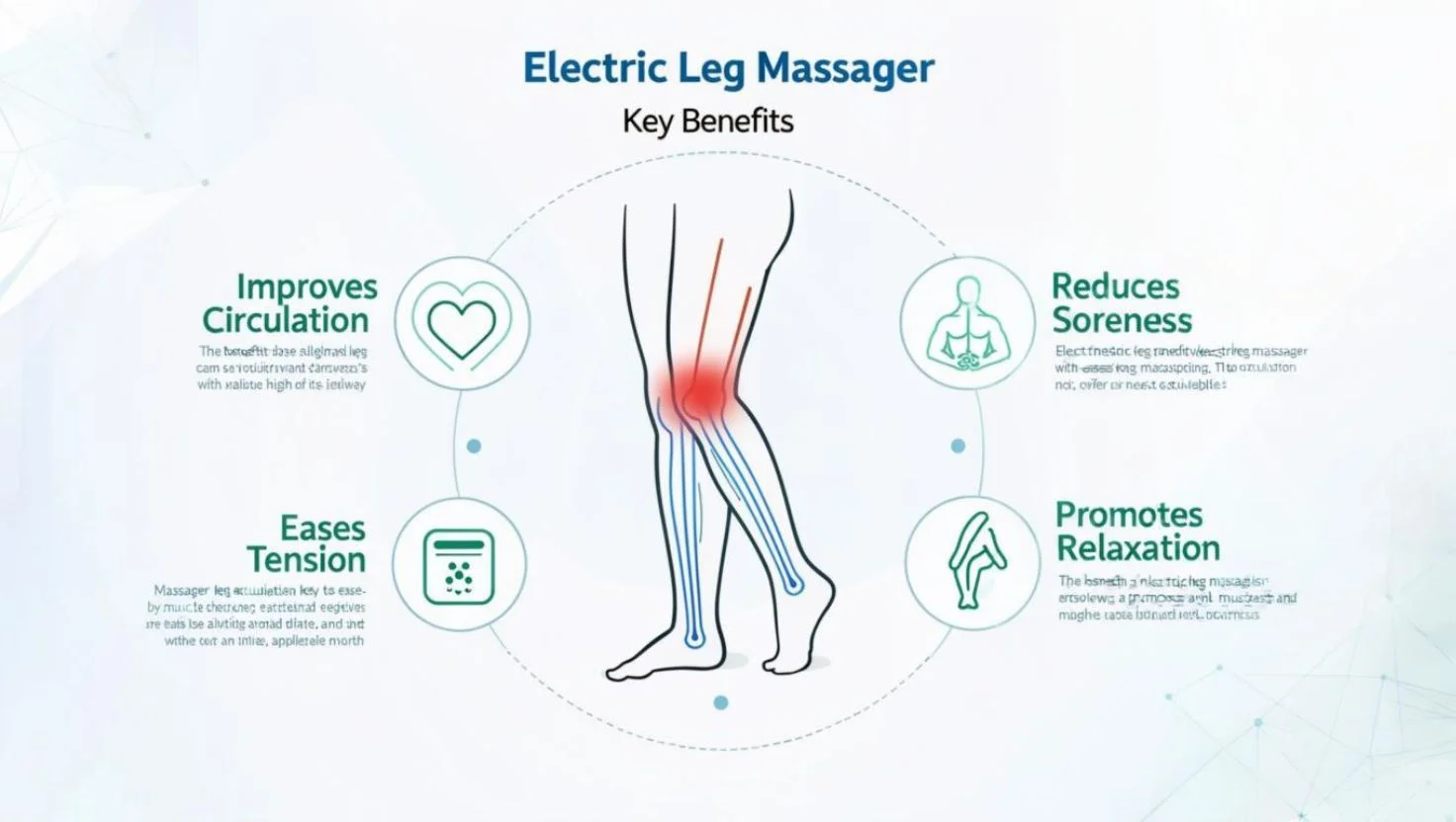 Elderly person using an electric leg massager for muscle relief