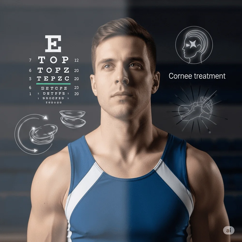 “Male gymnast training with blurred background, symbolizing Stephen Nedoroscik’s eyesight journey and adaptive approach.” 