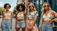 A collage of diverse women wearing trendy 2025 summer outfits