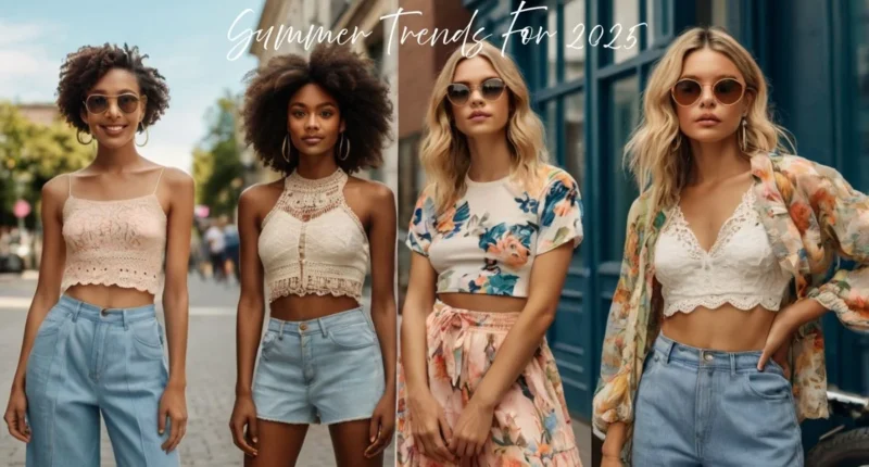 A collage of diverse women wearing trendy 2025 summer outfits
