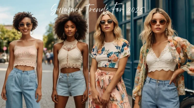 A collage of diverse women wearing trendy 2025 summer outfits