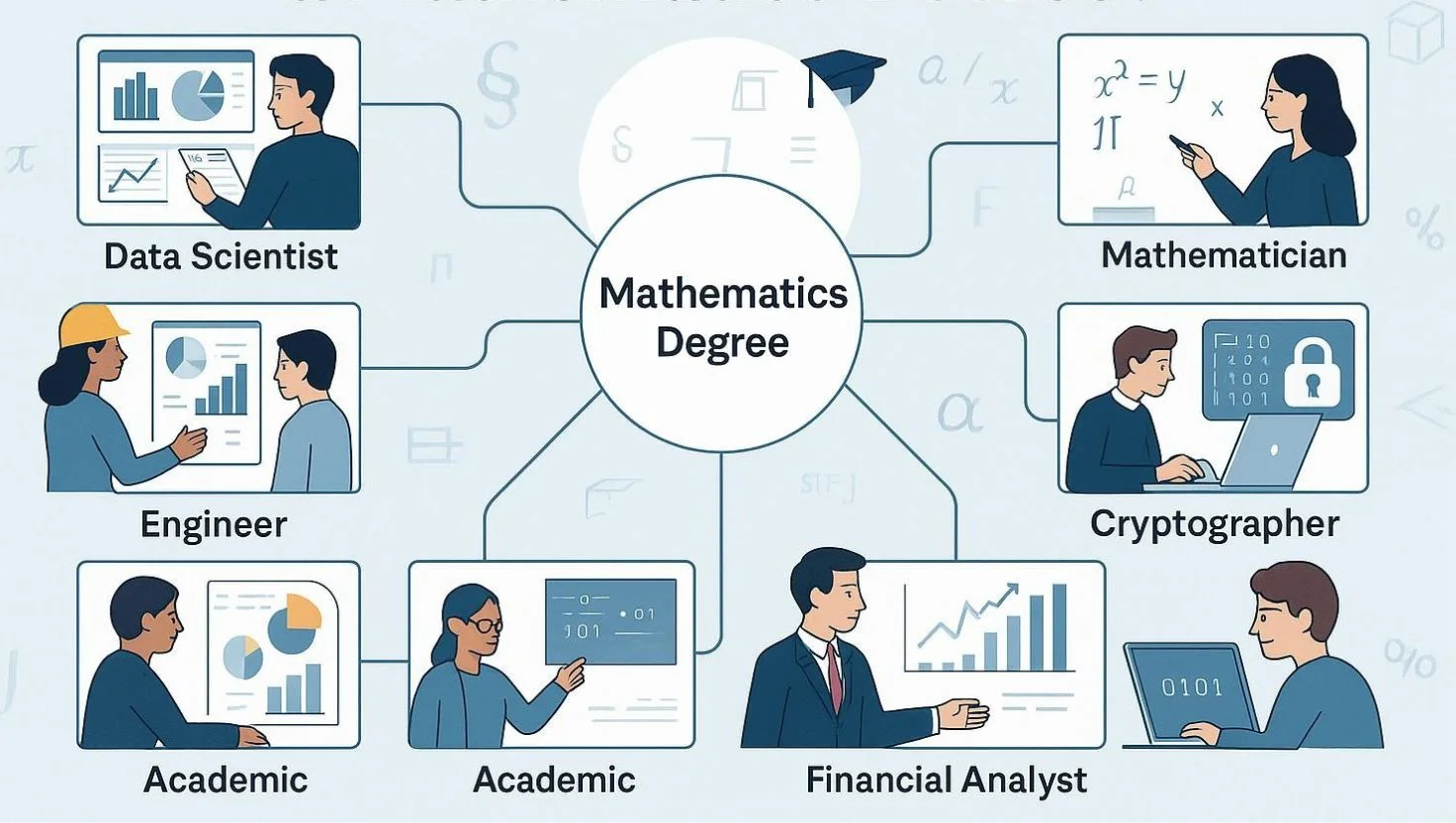 Infographic Image of What Can You Do with a Mathematics Degree?
