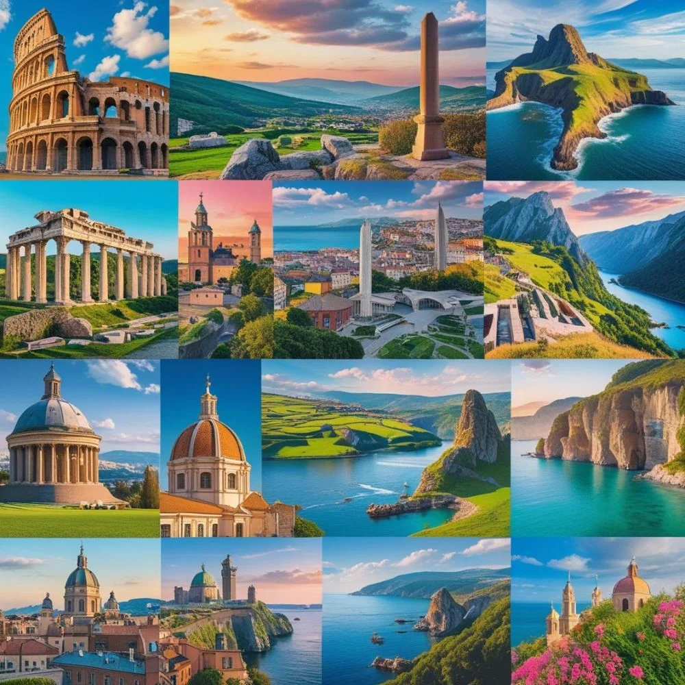 a collage of Europe 
