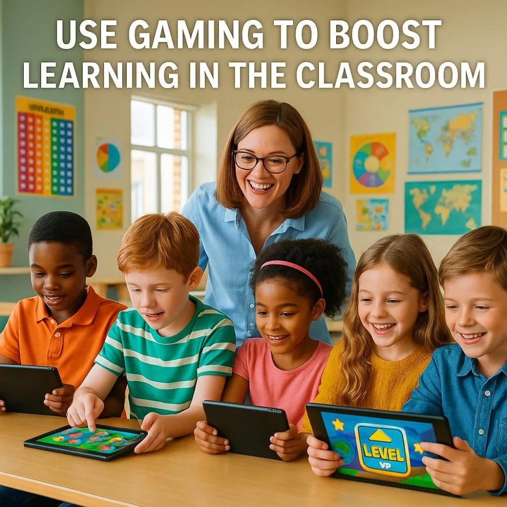 Class brainstorming session using gamification concepts like points, badges, and levels”