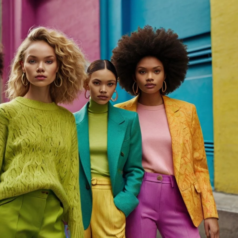 women are waearing sweater or hot-pants to punch up a neutral outfit.