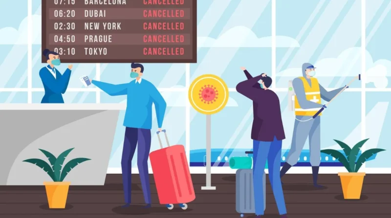 people are wating for bording at airpot