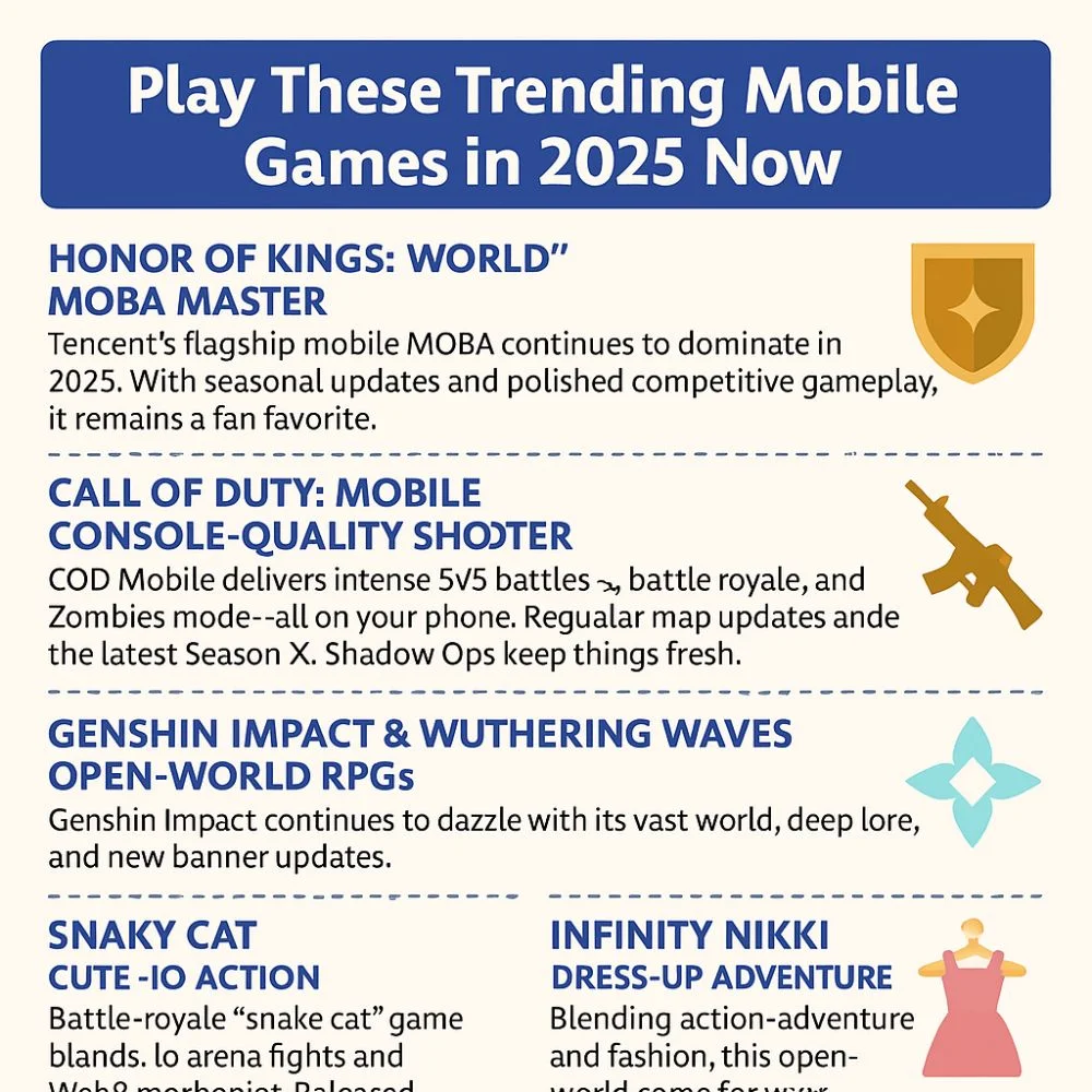 Top Trending Mobile Games of 2025 Collage