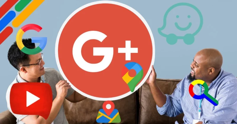 people holding google plus icon