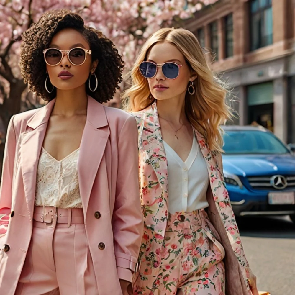 ladies are wearing pestal and floral color dress for sprimg trends 2025