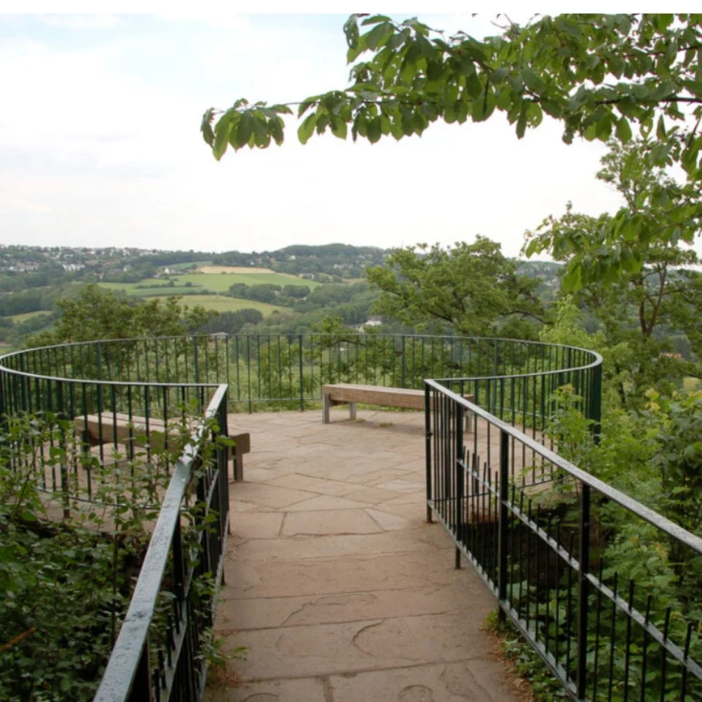 Elevated park view in Gethmannscher Garten, Hattingen